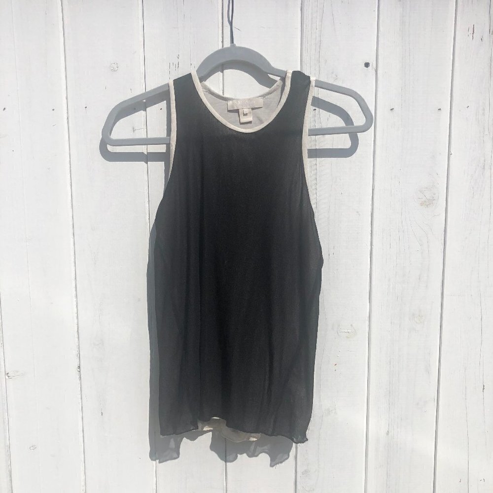 S' Max Mara Mesh Overlay Racerback Tank Top